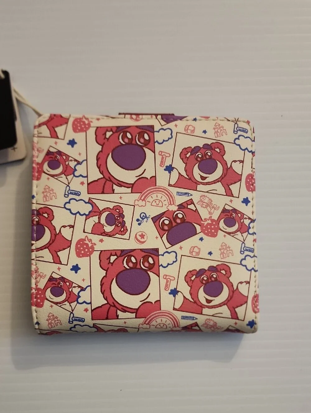 Loungefly Pixar Lotso All-Over-Print Snap Wallet. NWT. 5×5